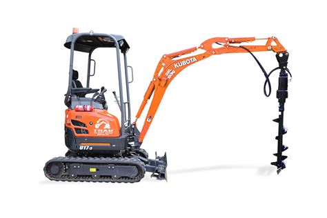 mini excavators with auger att|mini ex post hole digger.